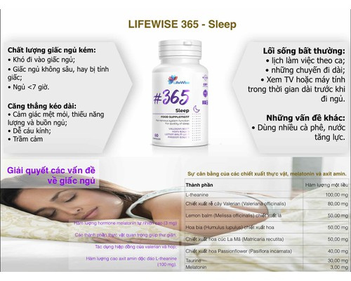 Tổng quan về sản phẩm LifeWise #365 Sleep