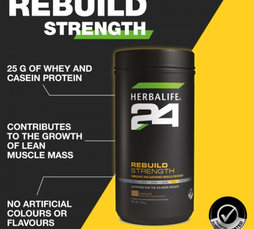 Hebalife H24 Rebuild strength socola - bổ sung dinh dưỡng hồi phục cơ sau tập