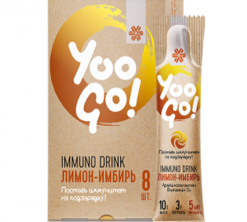 Bữa ăn dinh dưỡng Yoo Go Immuno Drink lemon-ginger hỗ trợ tăng cường sức đề kháng