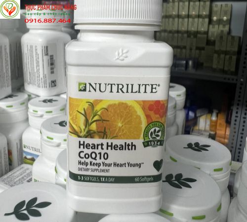 Nutrilite Heart Health CoQ10 Amway thực phẩm bảo vệ sức khỏe tim mạch, chống lão hóa toàn diện.