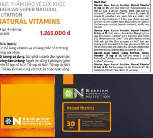 Siêu vitamin Siberian Super Natural Nutrition. Natural Vitamins giúp tăng lực và đề kháng