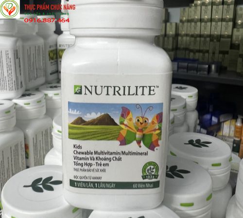 Viên nhai Nutrilite Kids Chewable Multivitamin bổ sung vitamin và khoáng chất tổng hợp trẻ em 