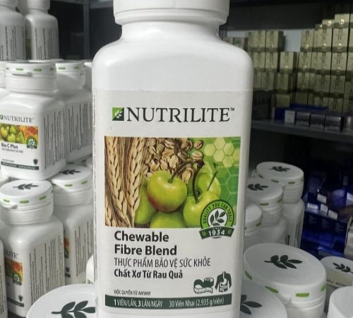 Viên nhai Nutrilite Chewable Fibre Blend Amway bổ sung chất xơ hỗ trợ hệ tiêu hóa