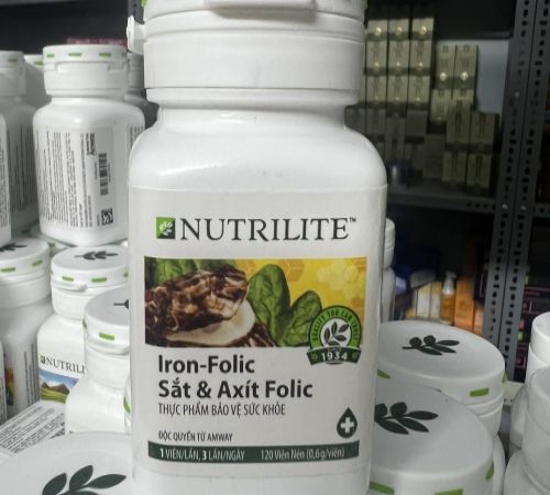 Viên uống bảo vệ sức khỏe Nutrilite Sắt và Axit Folic Amway(Nutrilite Iron-Folic) tạo máu, điều trị bệnh thiếu máu